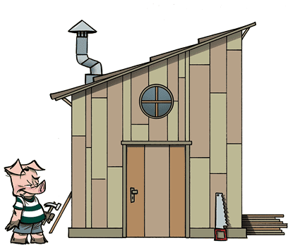 A casa de tábua do Heitor